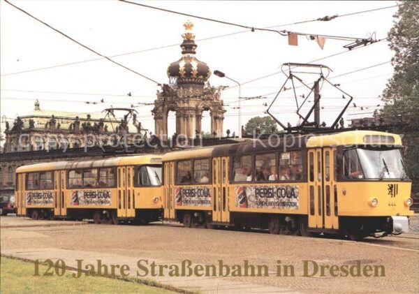 Strassenbahn TATRA-Zug 2 Triebwagen Nr. 444 Nr. 445