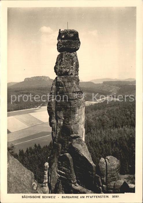 Klettern Bergsteigen Barbarine Pfaffenstein Sächsische Schwe