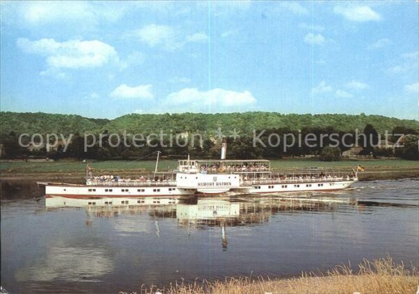 Dampfer Seitenrad Kurort Rathen Weisse Flotte Dresden