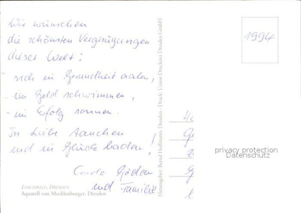 Kuenstlerkarte Mecklenburger Loschwitz Dresden – Bild 2