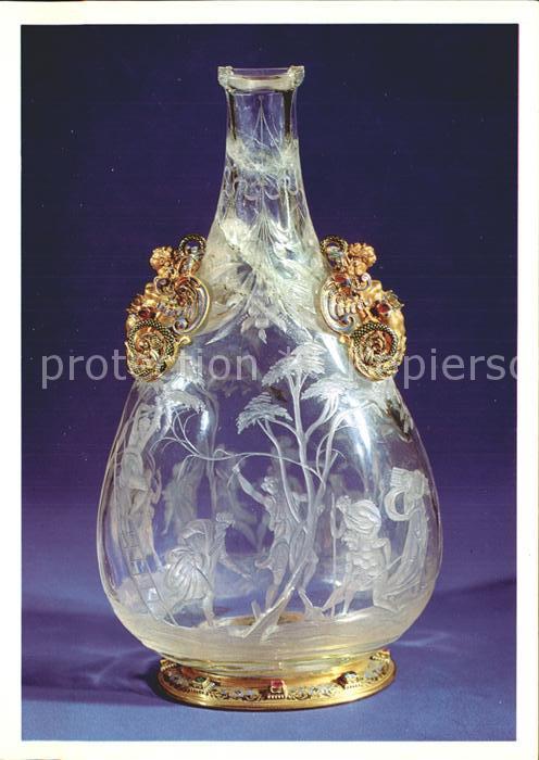 Schmuck Bergkristallflasche Goldmontierung Edel