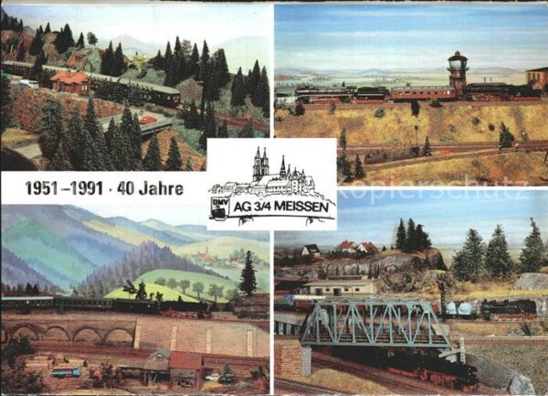 Modellbau-Eisenbahn AG 3/4 Meissen Wendezug Nebenbahn Messz