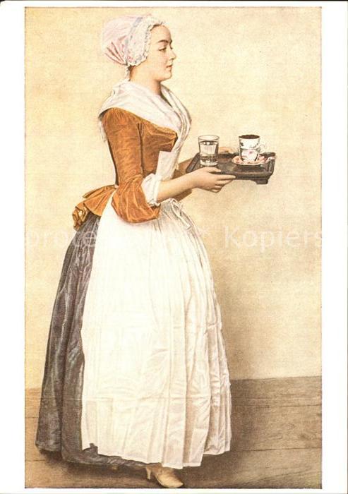 Kuenstlerkarte Jean-Etienne Liotard  Das Schokoladenmä