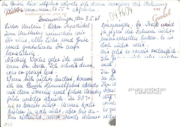 Mecki Nr. 303 Vergiss mein nicht Vogel Brief – Bild 2