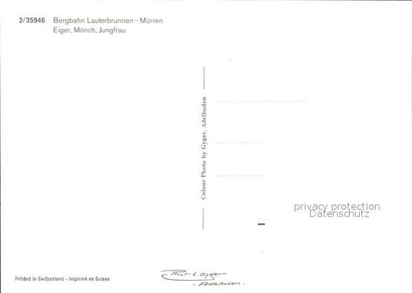Bergbahn Lauterbrunnen-Mürren Eiger-Mönch-Jungfr – Bild 2