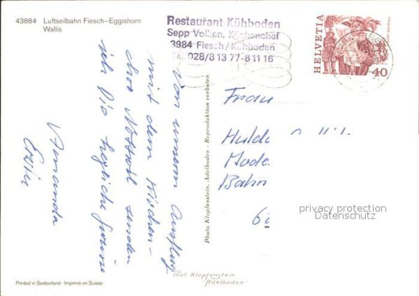 Seilbahn Fiesch-Eggishorn Wallis – Bild 2
