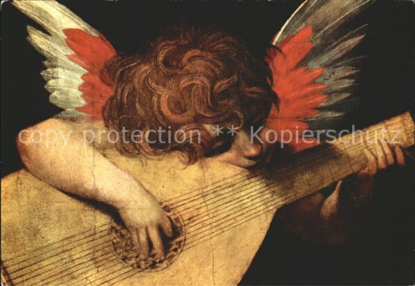 Kuenstlerkarte Rosso Fiorentino Putto che suona la chi