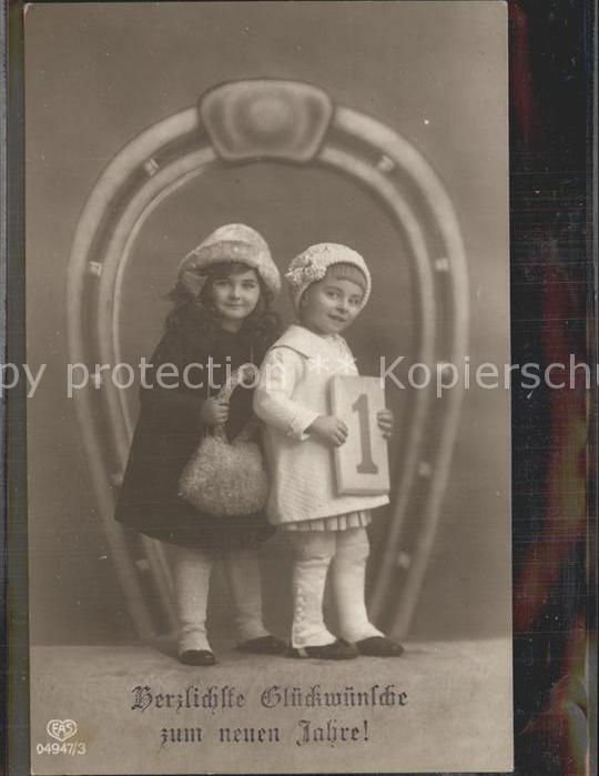 Foto EAS Nr. 04947/3 Hufeisen Kinder Neujahr