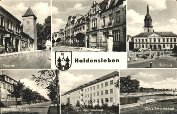 Haldensleben Rathaus Ohre-Schwimmbad Torturm Karl-Ma