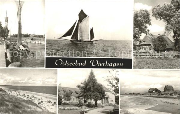Dierhagen Ostseebad Segelboot Strand Gebäude