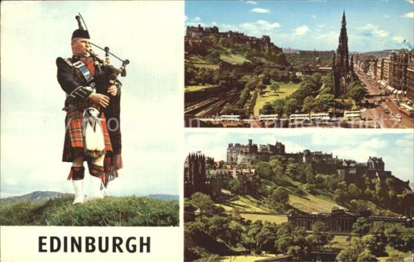 Edinburgh Scotland Princes Street Scott Monument Castle