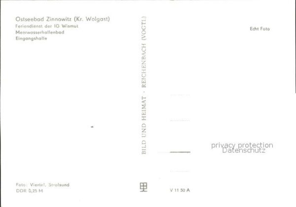 Zinnowitz Ostseebad Meerwasserhallenbad Eingangshalle – Bild 2