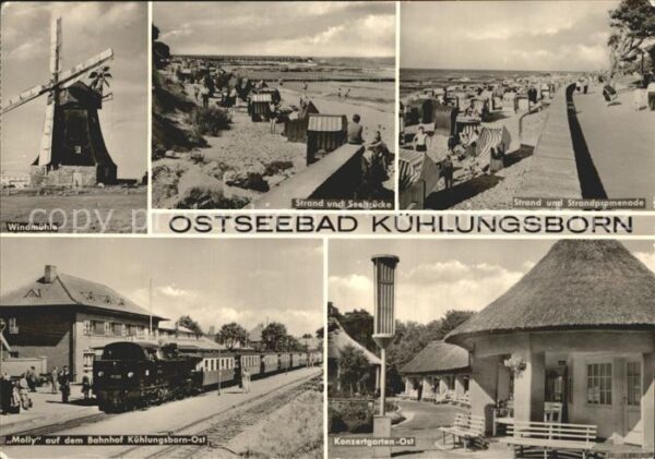 Kuehlungsborn Ostseebad Windmühle Strand Seebrücke Molly Bahnho