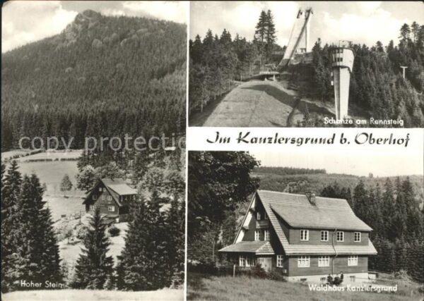 Oberhof Thueringen Waldhaus Kanzlersgrund Schanze Rennstei