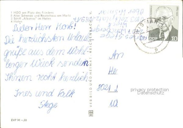 Wismar Mecklenburg HOG Platz Friedens alter Schwede Reuter – Bild 2