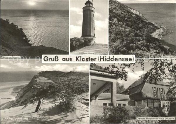Kloster Hiddensee Leuchtturm Dornbusch Gerhart-Hauptmann-