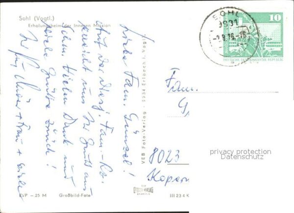 Sohl Bad Elster Erholungsheim Inneres Mission – Bild 2