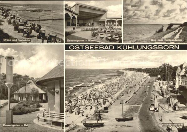 Kuehlungsborn Ostseebad Strand Seebrücke Konzertgarten Strandpr