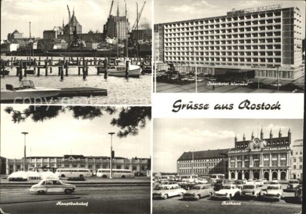 Rostock Hauptbahnhof Interhotel Warnow Rathaus