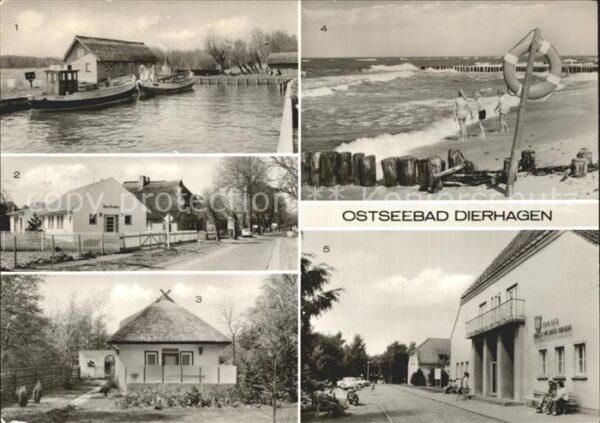 Dierhagen Ostseebad Bootshafen Strand FDGB-Erholungsheim Er