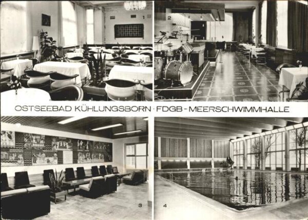 Kuehlungsborn Ostseebad Meerwasserschwimmhalle Tagescafe Eingan