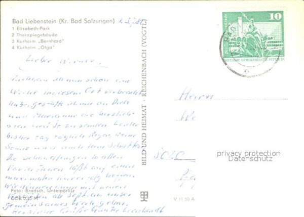 Bad Liebenstein Elisabeth-Park Therapiegebäude Kurheim – Bild 2