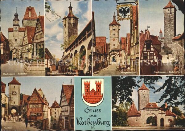 Rothenburg Tauber Markusturm Plönlein Stadtmauer