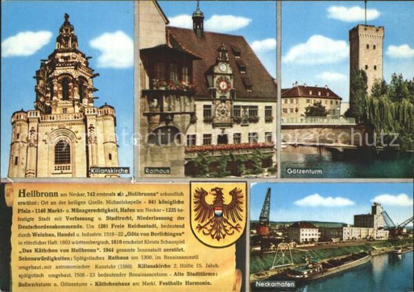 Heilbronn Neckar Kilianskirche Rathaus Götzenturm Neckar
