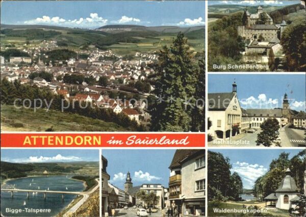 Attendorn Rathausplatz Burg Schnellenberg Waldenb