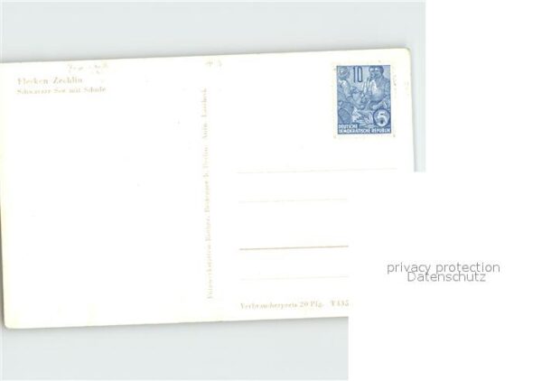 Zechlin Pommern Flecken Schwarzer See mit Schule – Bild 2