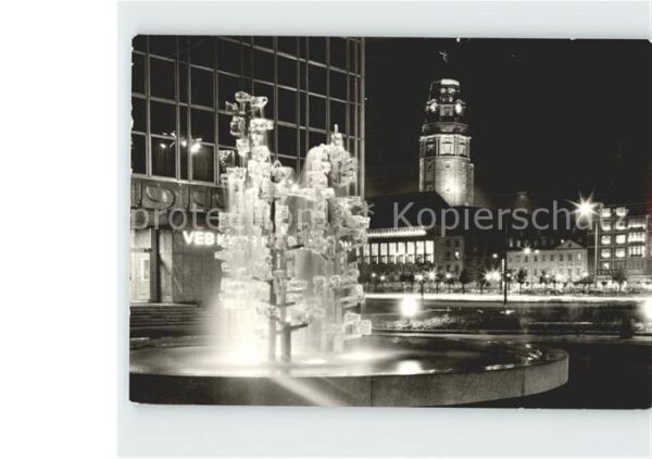 Dresden Glasbrunnen am Pirnaischen Platz Rathau