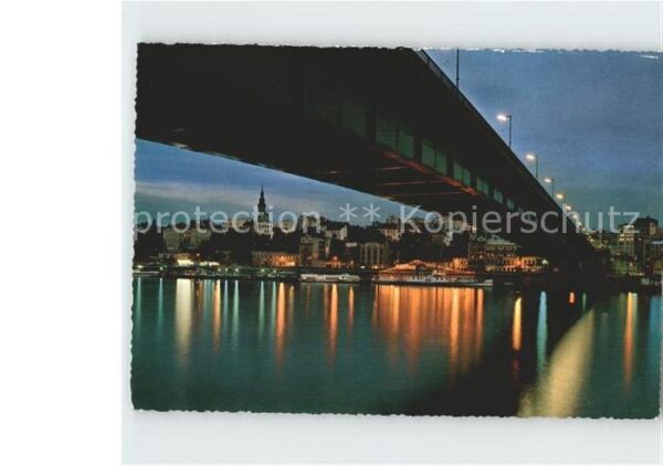 Beograd Belgrad Brücke bei Nacht