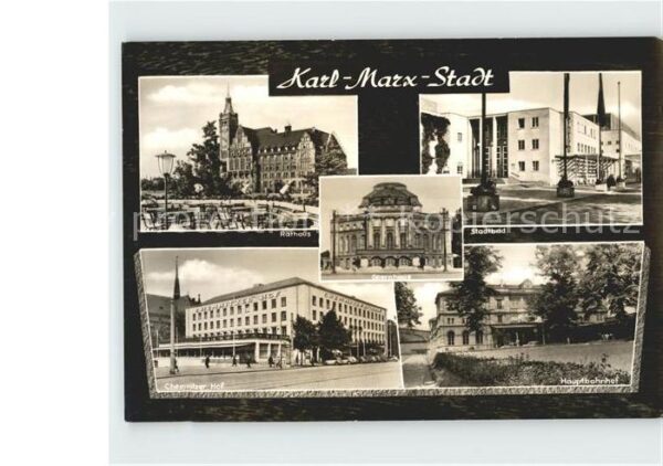 Karl-Marx-Stadt Stadtbad Rathaus Chemnitzer Hof Hauptba