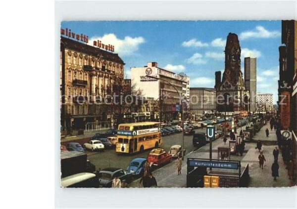 Berlin Kurfürstendamm mit Kaiser-Wilhelm-Gedäc