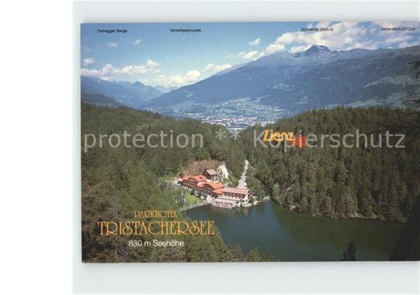 Lienz Tirol Parkhotel Tristacher See Fliegeraufnahm