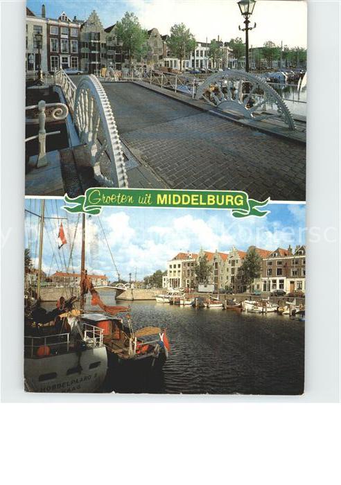 Middelburg Zeeland Hafen und Brücke