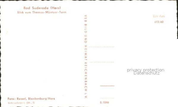 Bad Suderode Blick vom Thomas Müntzer Turm – Bild 2