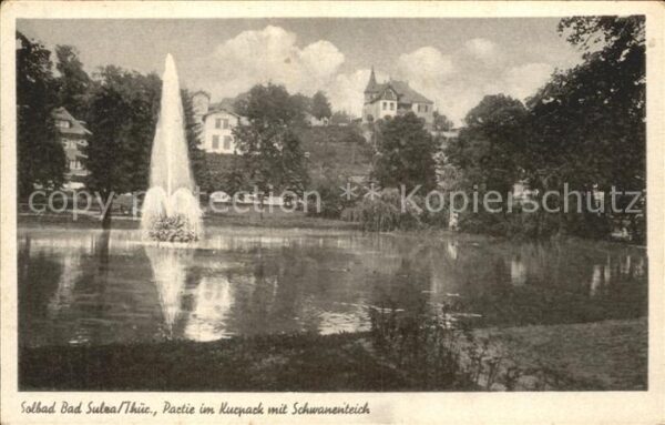 Bad Sulza Kurpark mit Schwanenteich