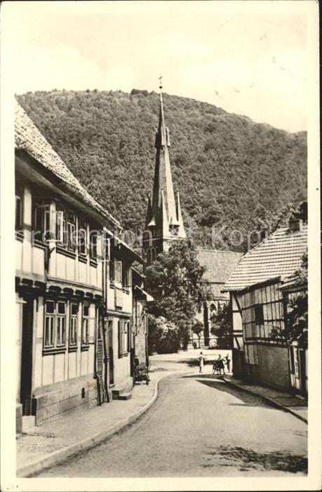 Ilfeld Suedharz Obertor mit Kirche