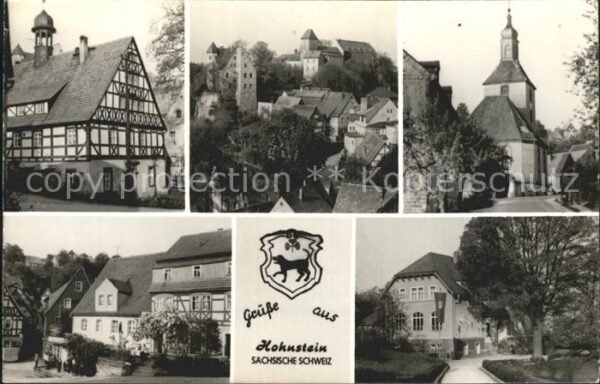 Hohnstein Saechsische Schweiz Fachwerkhaus Schloss Kirche