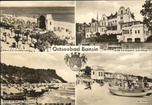 Bansin Ostseebad Strandpartien Promenade FDGB Heim Josef