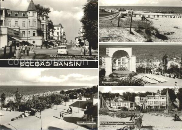 Bansin Ostseebad FDGB Heim Julian Marchlewski Strand Kon
