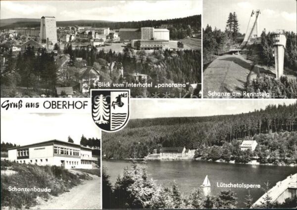 Oberhof Thueringen Interhotel Panorama Schanze am Rennstei