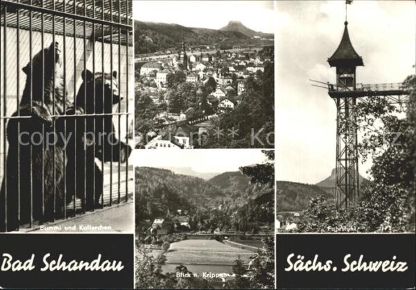 Bad Schandau Bärengehege Total Blick nach Krippen Fa