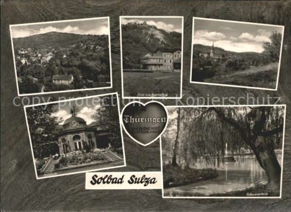 Bad Sulza Blick zur Sonneburg Kirche Trinkhalle S