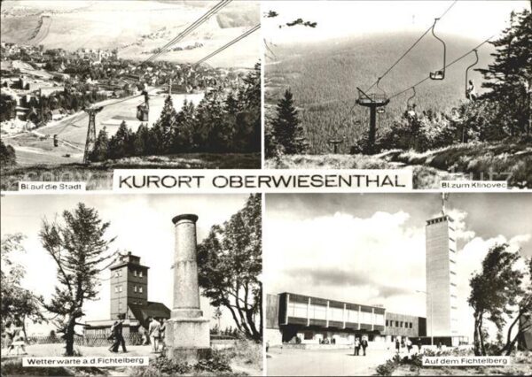 Oberwiesenthal Erzgebirge Stadtblick Kinovec Sessellift Wetterwar