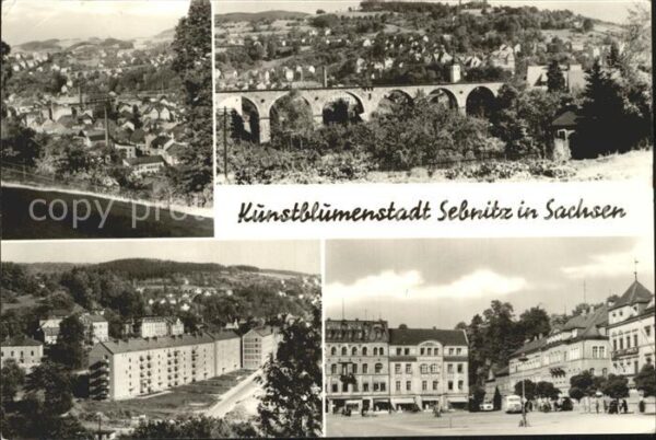 Sebnitz Teilansichten Bahnbrücke Marktplatz