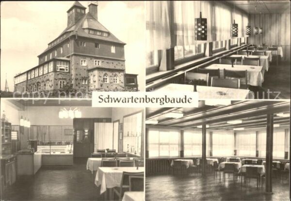 Neuhausen Erzgebirge Schwartenbergbaude Gastraum Speisesaal