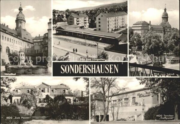 Sondershausen Thueringen Schlosshof Lustgarten HOG Zum Possen HO