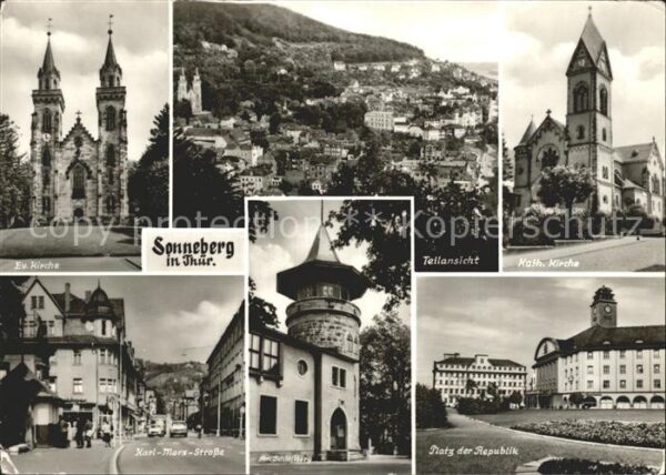 Sonneberg Thueringen Ev Kirche Total Kath Kirche Karl Marx S